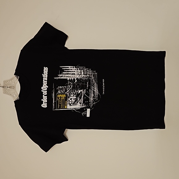 'Order of Operations' black short sleeve graphic tee XS Love me til my 🧡 stops - Picture 1 of 5